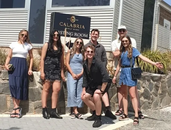 Corporate group enjoying wine tasting experience in Barossa Valley